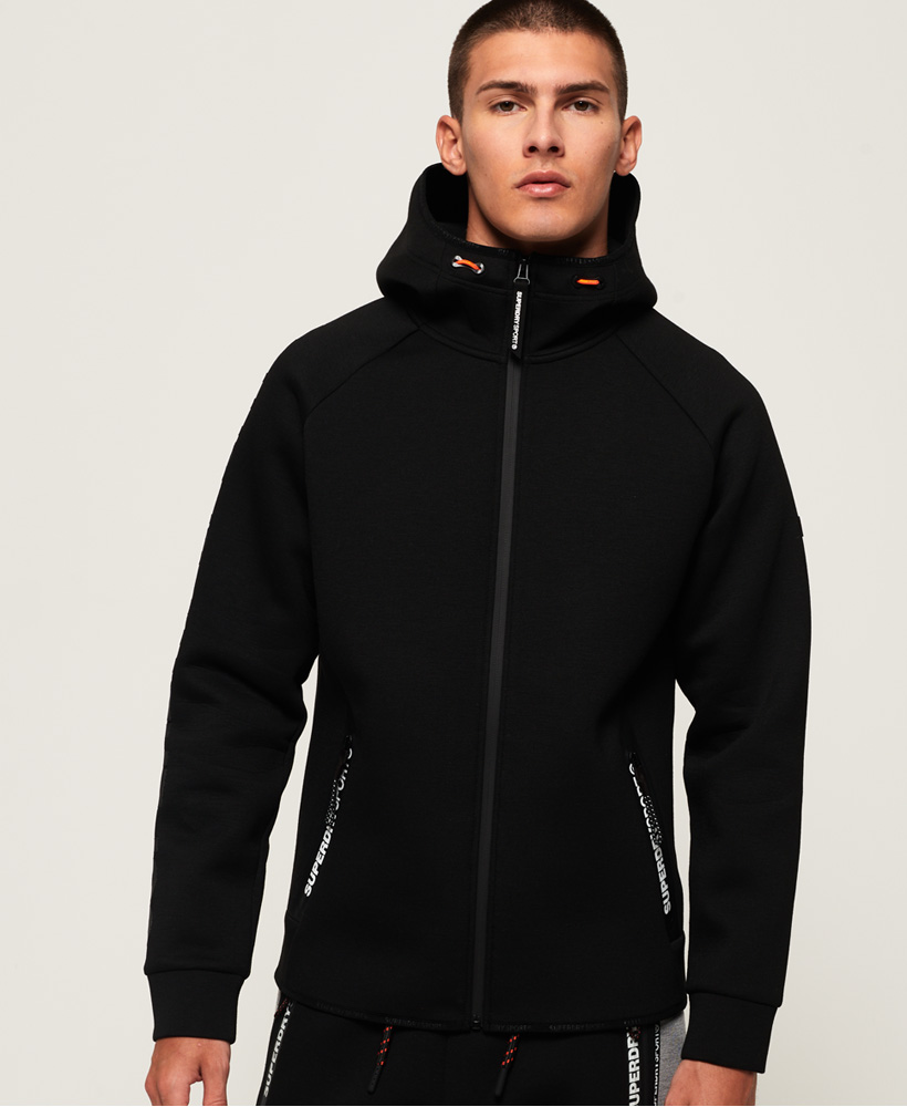 superdry mens gym tech zip hoodie