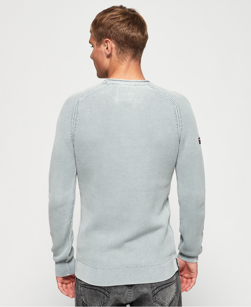 L-XL CREW Sweatshirts GENUINE Jumper Size New Men's SUPERDRY GARMENT DYE L.A