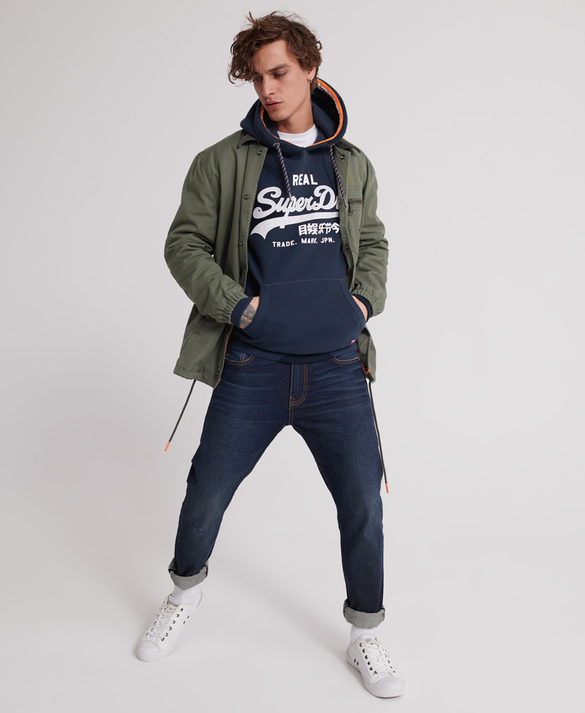 vintage logo racer hoodie