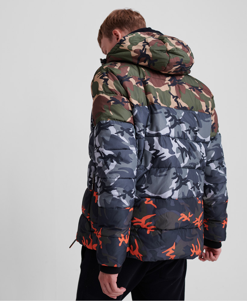 Superdry Mens Camo Mix Sports Puffer Jacket eBay
