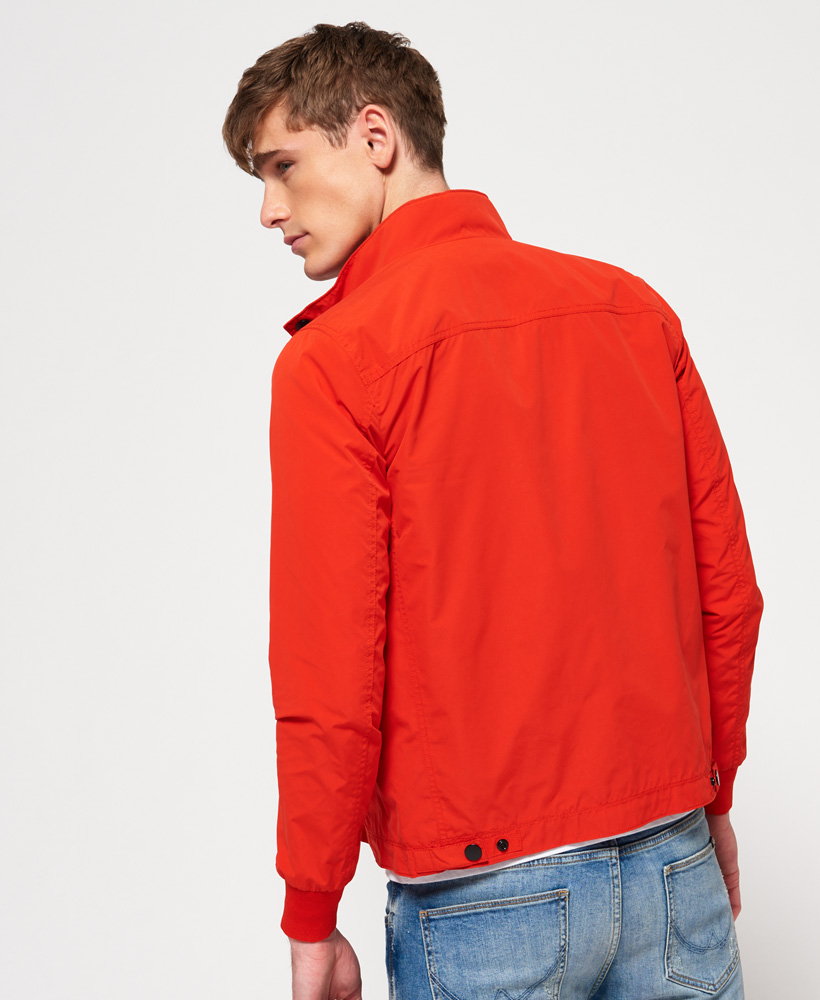 Superdry Men/'s Blood Orange Red Premium Iconic Harrington Zip Jacket