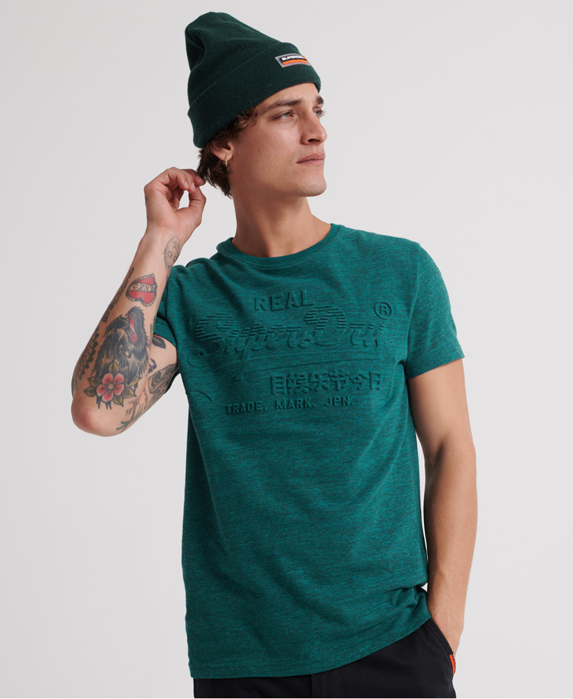 Uomo T-Shirt Con Logo In Rilievo Vintage