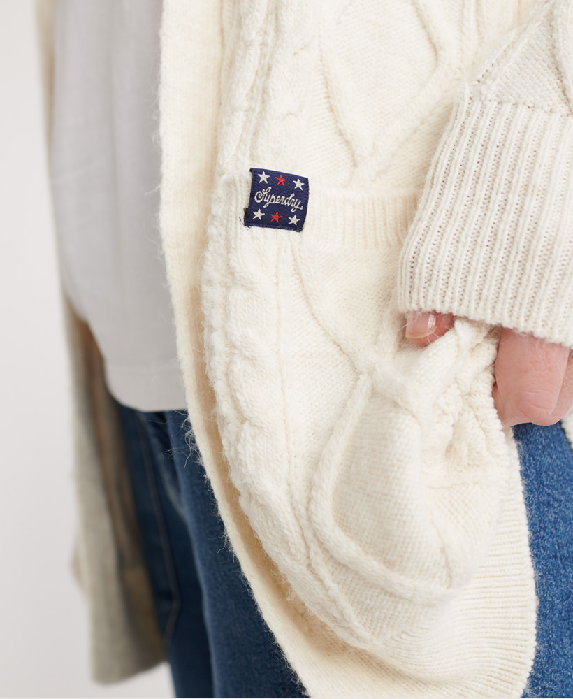 superdry lannah cable cardigan