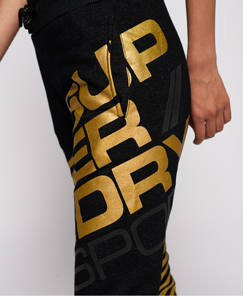 black and gold joggers womens