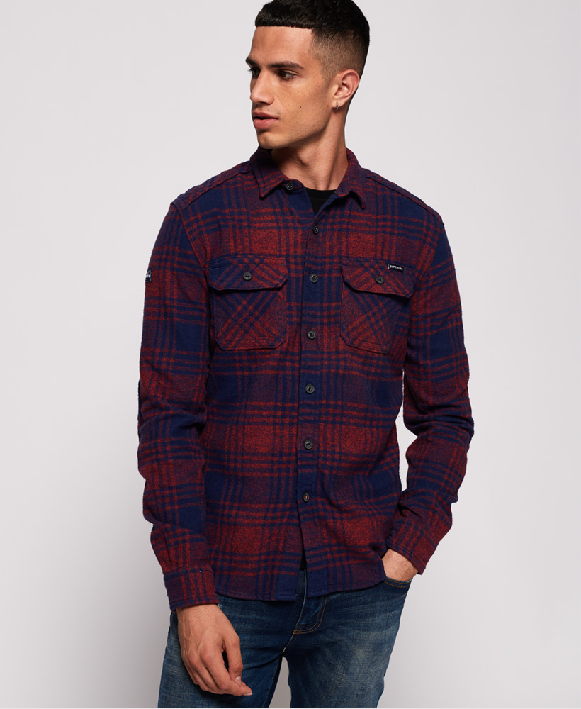 superdry milled flannel shirt