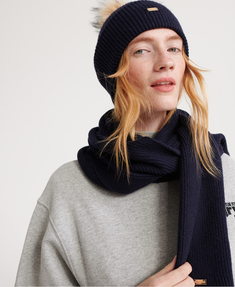Superdry Womens Heritage Ribbed Scarf 