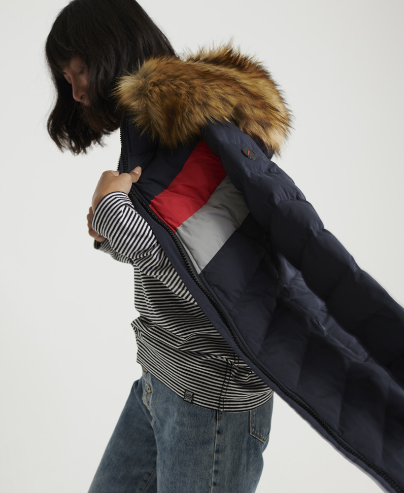 superdry new arctic long puffer coat