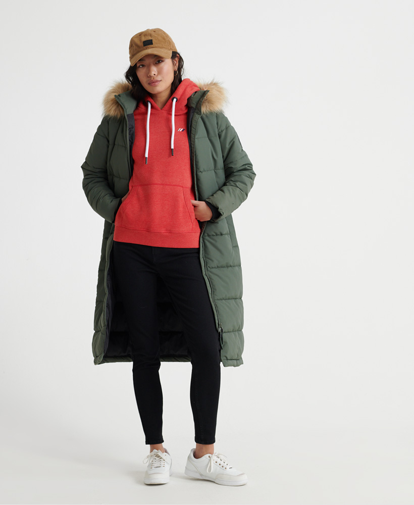 superdry modern coral label hit hoodie