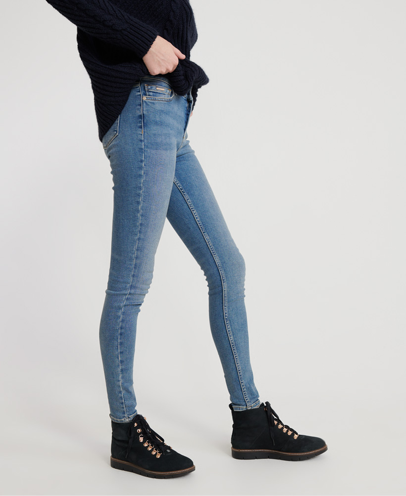 Superdry Super hecha a mano mediados Rise Skinny Jeans