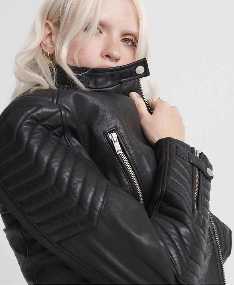superdry super speed leather jacket