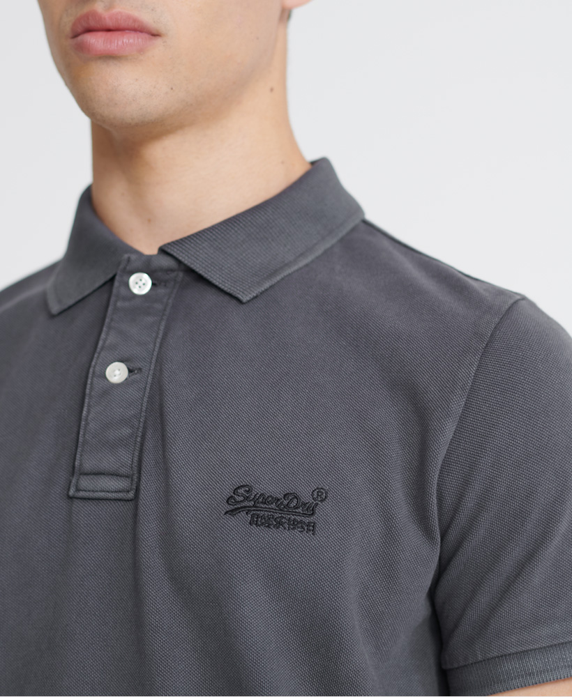 superdry vintage destroyed polo shirt