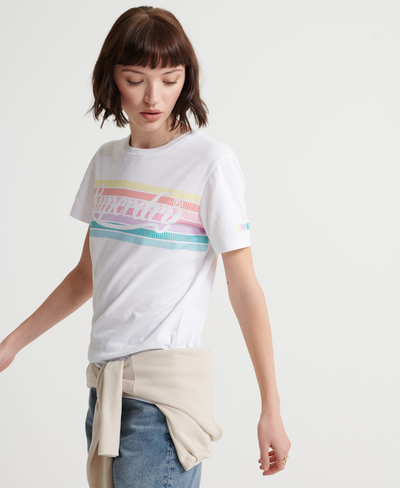 born Dense Misleading Superdry Womens Rainbow T-Shirt | eBay