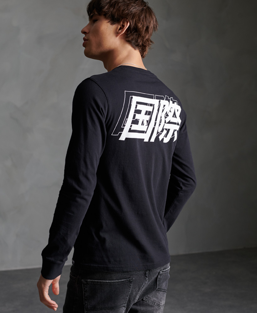 Superdry Mens International Kanji Long Sleeved Top | eBay