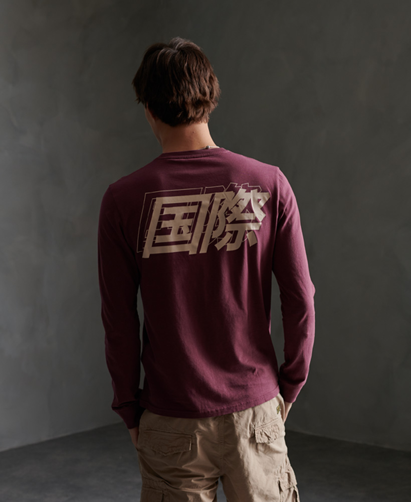 Superdry Mens International Kanji Long Sleeved Top | eBay