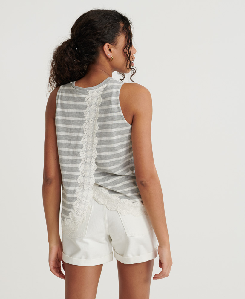 Superdry Womens Lace Mix Vest Top - Picture 12 of 23