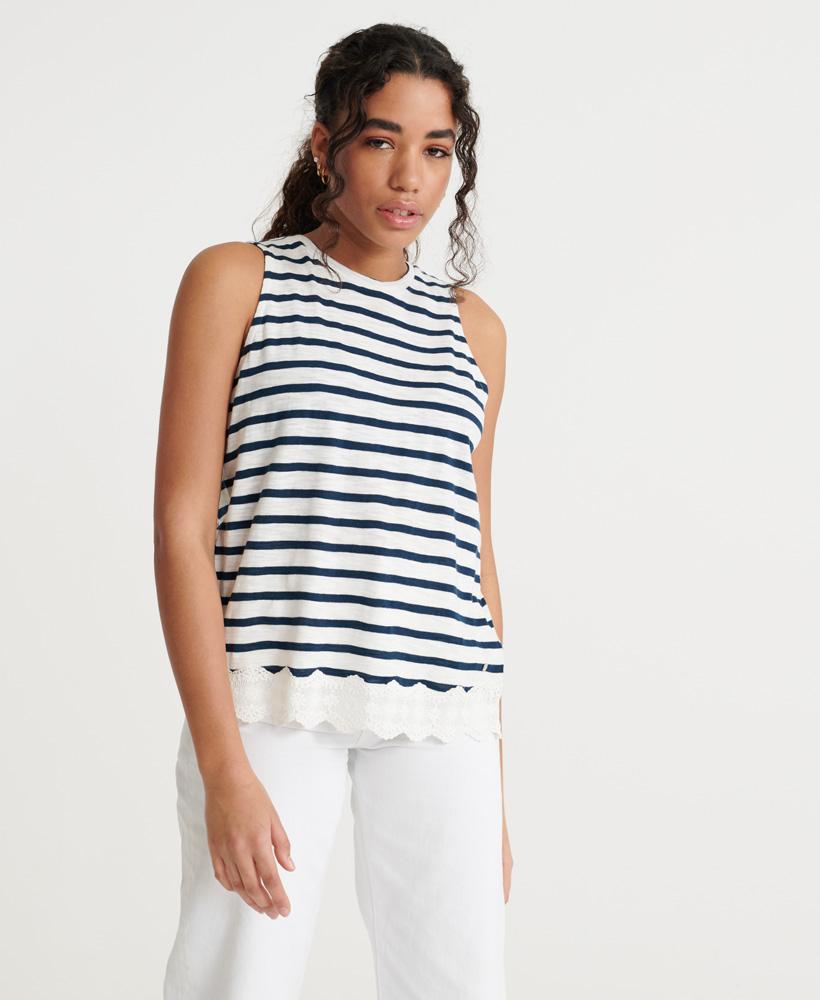 Superdry Womens Lace Mix Vest Top - Picture 6 of 23