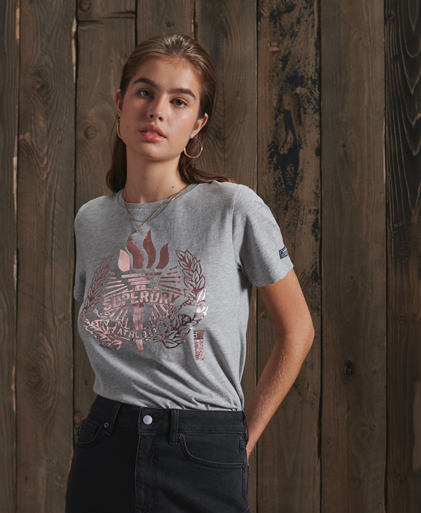 Donna T-Shirt Classica In Stile Reworked Con Design Laminato