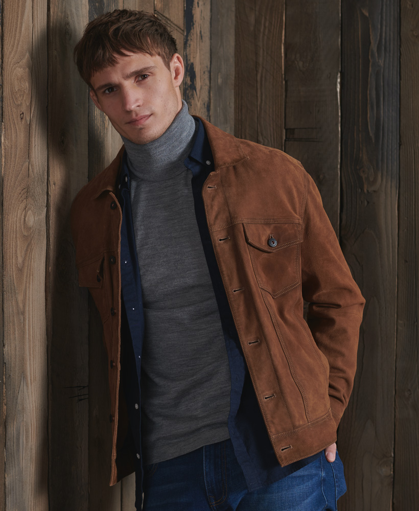 superdry suede highwayman trucker jacket