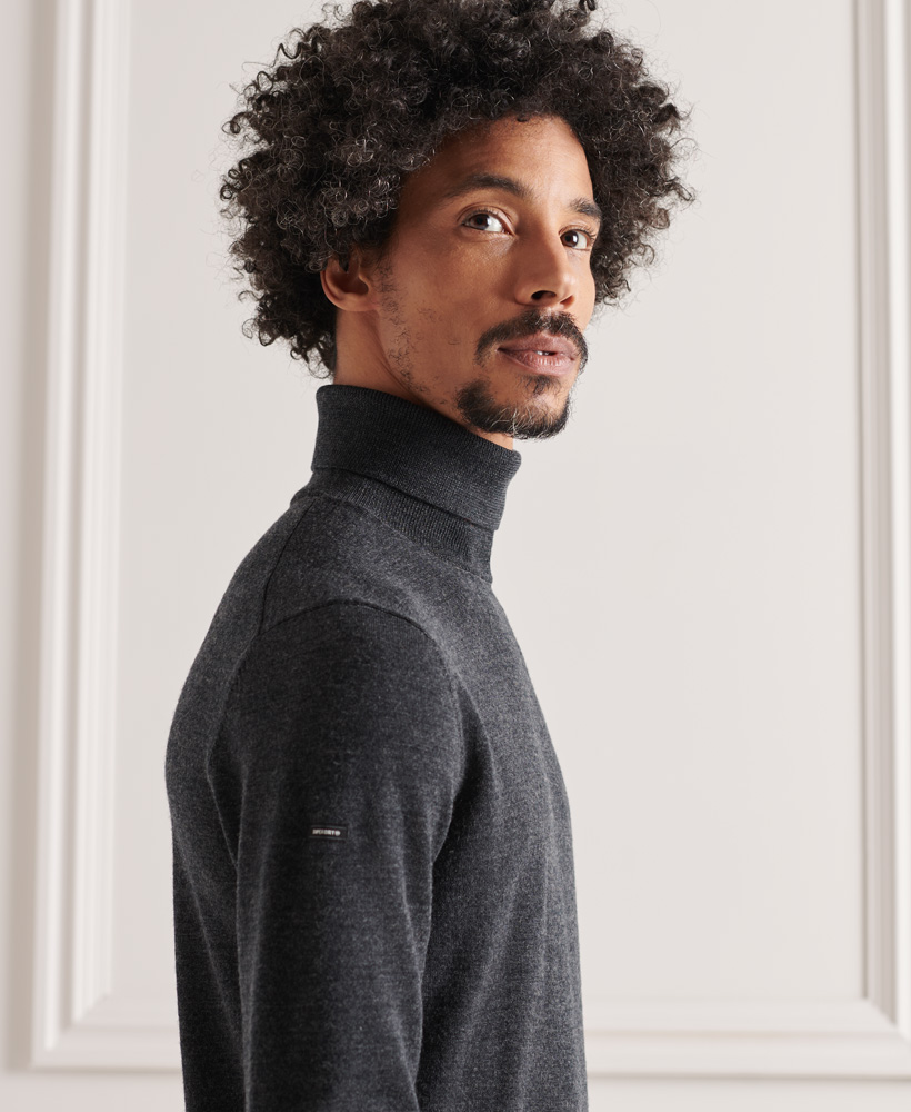 Superdry merino roll on sale neck