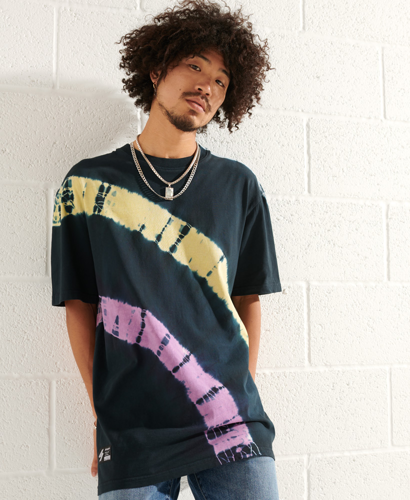 Uomo T-Shirt Unisex Con Motivo Tie-Dye