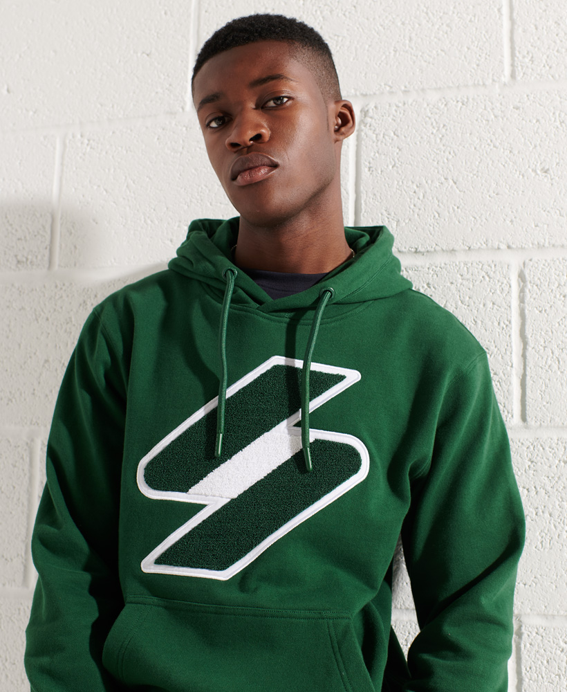 Superdry Mens Code Logo Chenille Hoodie 